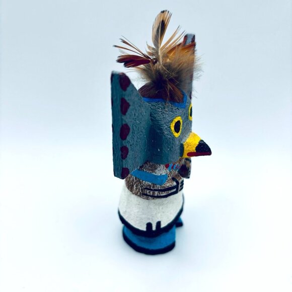 Vintage Native American Wooden Kachina Hand Painted Owl Doll Artist Signed RARE! - Picture 3 of 8